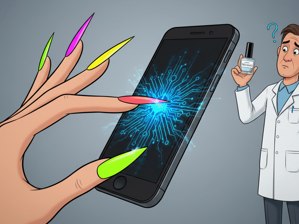 Ciência: O esmalte que transforma unhas gigantes em canetas touchscreen